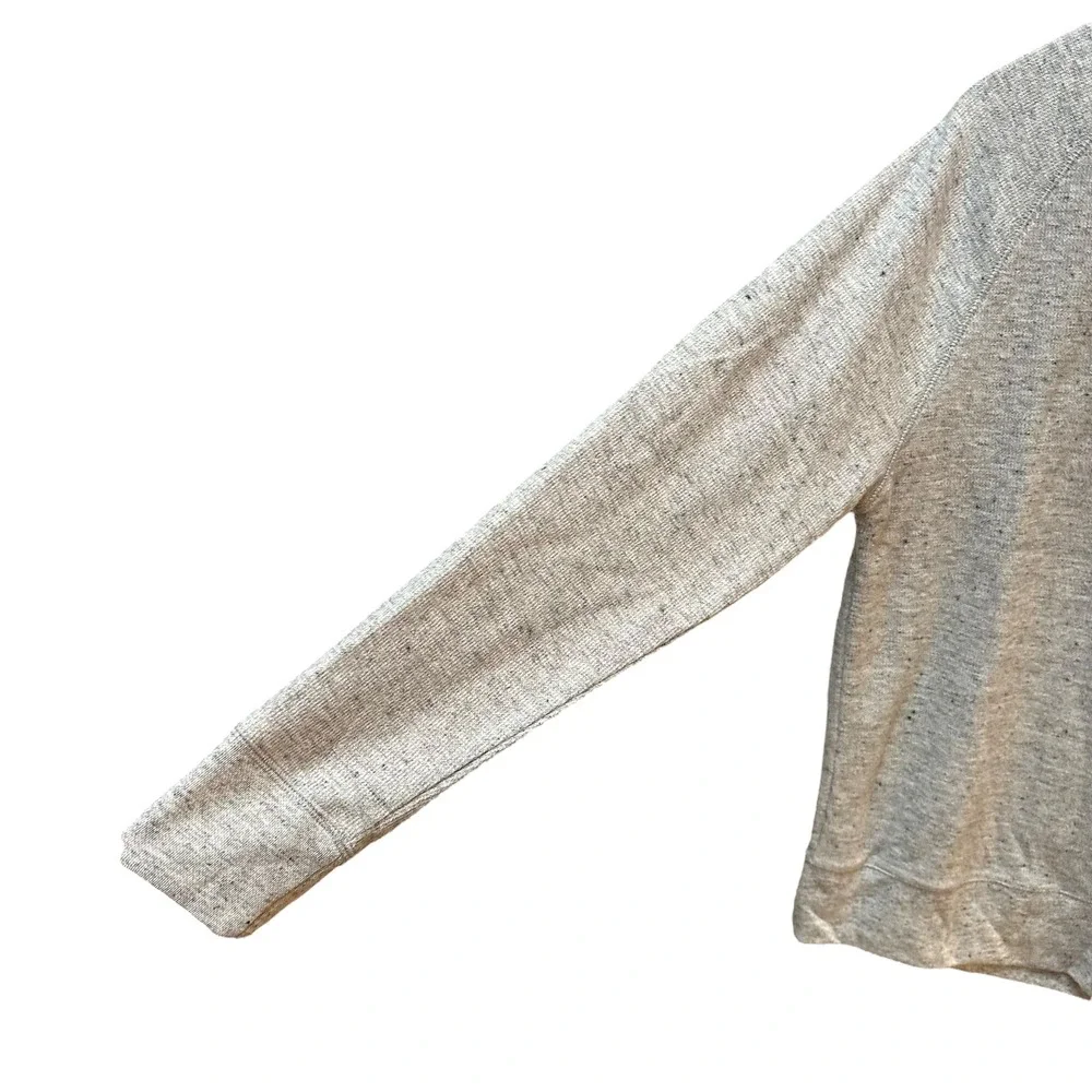 Banana Republic Men's Waffle Crew Sweatshirt Gray Casual Preppy Fall Mens LG‎